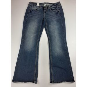 MAURICES EMBROIDERED POCKET BOOTCUT JEANS SZ 14R
